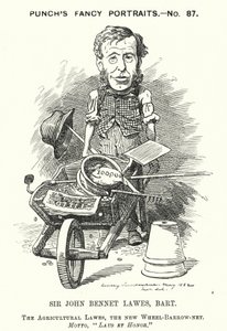 Caricatura de Punch: John Bennet Lawes, empresario y científico agrícola inglés (grabado) de Edward Linley (after) Sambourne