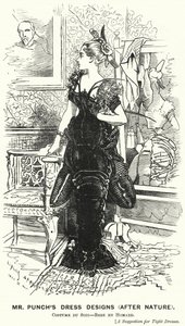 Caricatura de Punch: Diseños de vestuario de Mr. Punch (Después de la naturaleza) - vestido de langosta (grabado) de Edward Linley (after) Sambourne