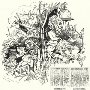 Caricatura de Punch: Noviembre y Diciembre de Edward Linley (after) Sambourne