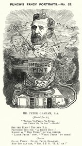 Caricatura de Punch: Peter Graham, artista escocés (grabado) de Edward Linley (after) Sambourne