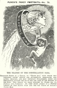 Caricatura de Punch: Sarah Bernhardt, actriz francesa (grabado) de Edward Linley (after) Sambourne