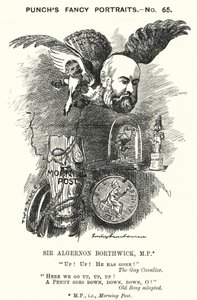 Caricatura de Punch: Sir Algernon Borthwick