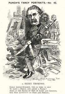 Caricatura de Punch: Sir Henry Thompson, cirujano inglés de Edward Linley (after) Sambourne