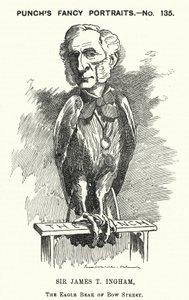 Caricatura de Punch: Sir James Taylor Ingham, abogado y magistrado inglés (grabado) de Edward Linley (after) Sambourne