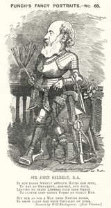 Caricatura de Punch: Sir John Gilbert, artista inglés (grabado)