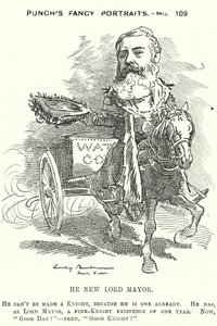 Caricatura de Punch: Sir Robert Fowler de Edward Linley (after) Sambourne