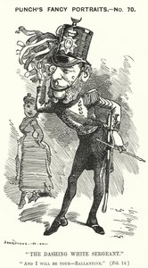 Caricatura de Punch: William Ballantine, Serjeant-at-Law inglés de Edward Linley (after) Sambourne
