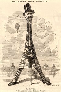 Caricatura de Gustave Eiffel de Edward Linley Sambourne