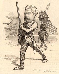 Ilustración con Henry Morton Stanley de Edward Linley Sambourne