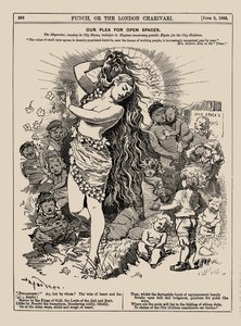 Nuestra súplica por espacios abiertos. Punch, junio de 1883, 1883 de Edward Linley Sambourne