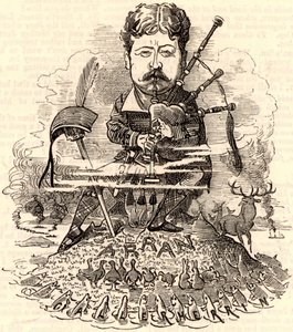 William Douglas-Hamilton tocando la gaita de Edward Linley Sambourne