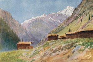Mirando hacia abajo el valle de Gurais, desde el pueblo de Dudhgai de Edward Mary Joseph Molyneux
