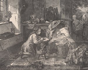Primer esfuerzo en arte de Benjamin West, de Illustrated London News, 12 de mayo de 1849 de Edward Matthew Ward