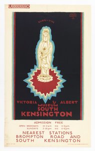 Póster, Museo Victoria y Alberto, para el Metro de Londres, 1921 de Edward McKnight Kauffer
