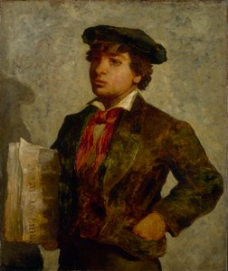 Niño repartidor de periódicos, 1869