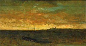 Escena del atardecer de Edward Mitchell Bannister