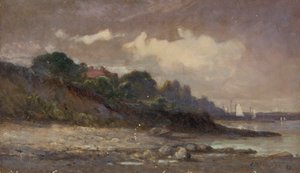 Litoral sin Título con Veleros y Techo, 1893