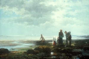 Recolectores de almejas, c. mediados de 1880 de Edward Moran