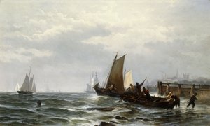 Newcastle en el Delaware, 1872 de Edward Moran