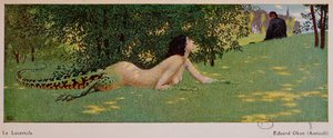 Lucertola (mitad mujer, mitad lagarto verde)