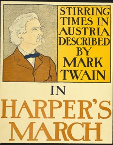 Mark Twain en la edición de marzo de 1898 de Harper