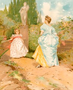 Juego de volante en un jardín de Edward Percy Moran