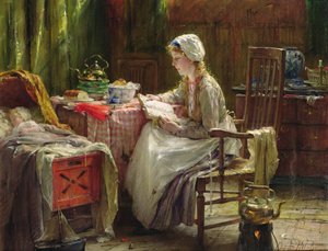 Maternidad (óleo sobre lienzo) de Edward Portielje