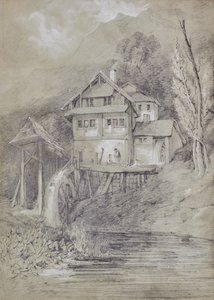 Paisaje con molino de agua de Edward Pretty