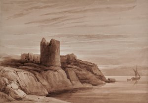 Paisaje con una torre de Edward Pretty