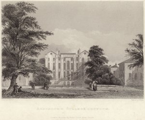 Addiscombe College en Croydon (grabado) de Edward Pritchett