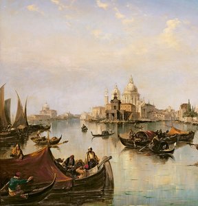 El Bacino di San Marco, mirando hacia la desembocadura del Gran Canal (detalle de 35342) de Edward Pritchett