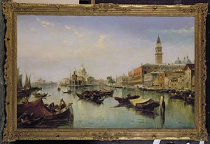 El Bacino di San Marco, mirando hacia la desembocadura del Gran Canal de Edward Pritchett