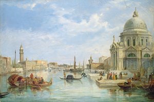 La desembocadura del Gran Canal, Venecia, con Santa Maria della Salute