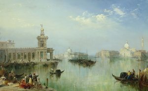 Laguna veneciana (óleo sobre tabla) de Edward Pritchett