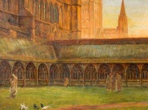 Catedral de Lincoln - Los Claustros, 1880 de Edward R Taylor