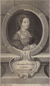 Catherine Howard, quinta esposa del Rey Enrique VIII (grabado) de Edward Rooker