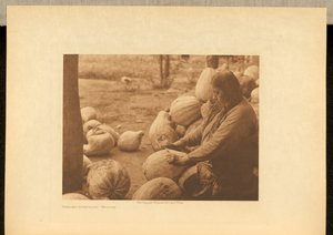 Kürbisse schälen - Wichita de Edward S. Curtis