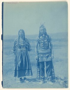 Piegan Mann und Frau de Edward S. Curtis
