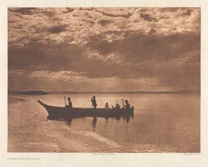 Portfolio IX, Plate 316: Sunset on Puget Sound de Edward S. Curtis