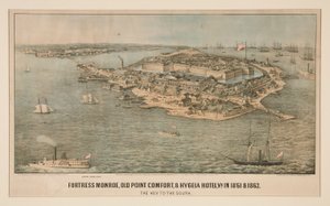 Fortress Monroe, Old Point Comfort y Hygeia Hotel, Virginia en 1861 y 1862 de Edward Sachse