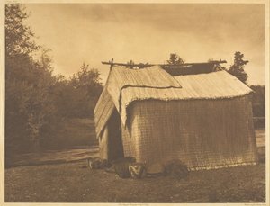 Una casa de estera - Skokomish, 1912