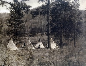 Indios de América: campamento de los indios spokan de Edward Sheriff Curtis