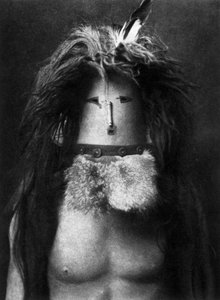 Indio navajo disfrazado de diosa Haschebaad de Edward Sheriff Curtis