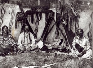Interior del Piegan Lodge de Edward Sheriff Curtis