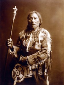 Running Rabbit (Aatsista-Mahkan 1833-1911), indio Pies Negros, c. 1900, foto Edward S. Curtis de Edward Sheriff Curtis