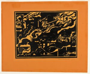 Altos hornos II de Edward Wadsworth