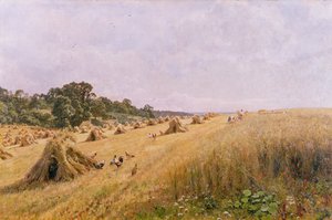 Cosecha de campo de maíz de Edward Wilkins Waite