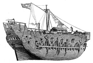 HMS Discovery de Edward William (after) Cooke
