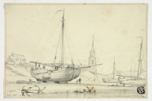 Iglesia en Scheveningen de Edward William Cooke