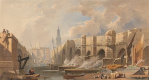 Puente Viejo y Nuevo de Londres de Edward William Cooke